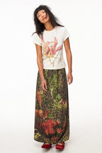 Punk Daffodil Floral Knit Slim Fit Crew Neck T-Shirt