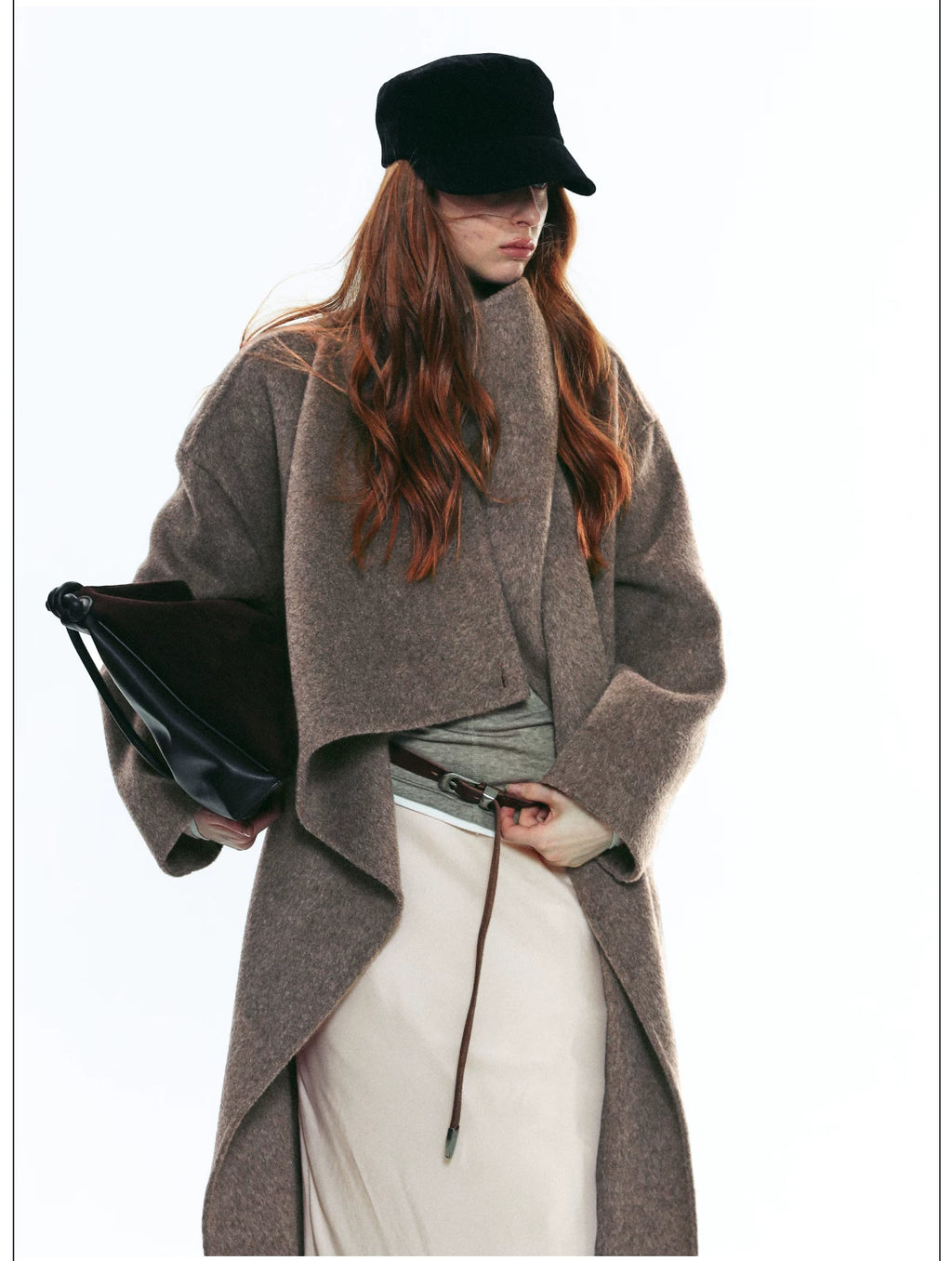 Premium Winter Stand-Collar Long Wool Coat