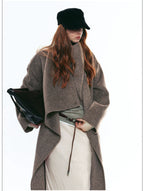 Premium Winter Stand-Collar Long Wool Coat