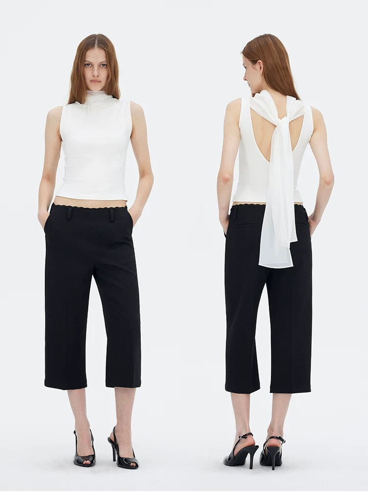 French Sheer Shawl Off-Shoulder Backless Top