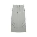 Loose Casual Outdoor Pleated Functional Straight Skirt