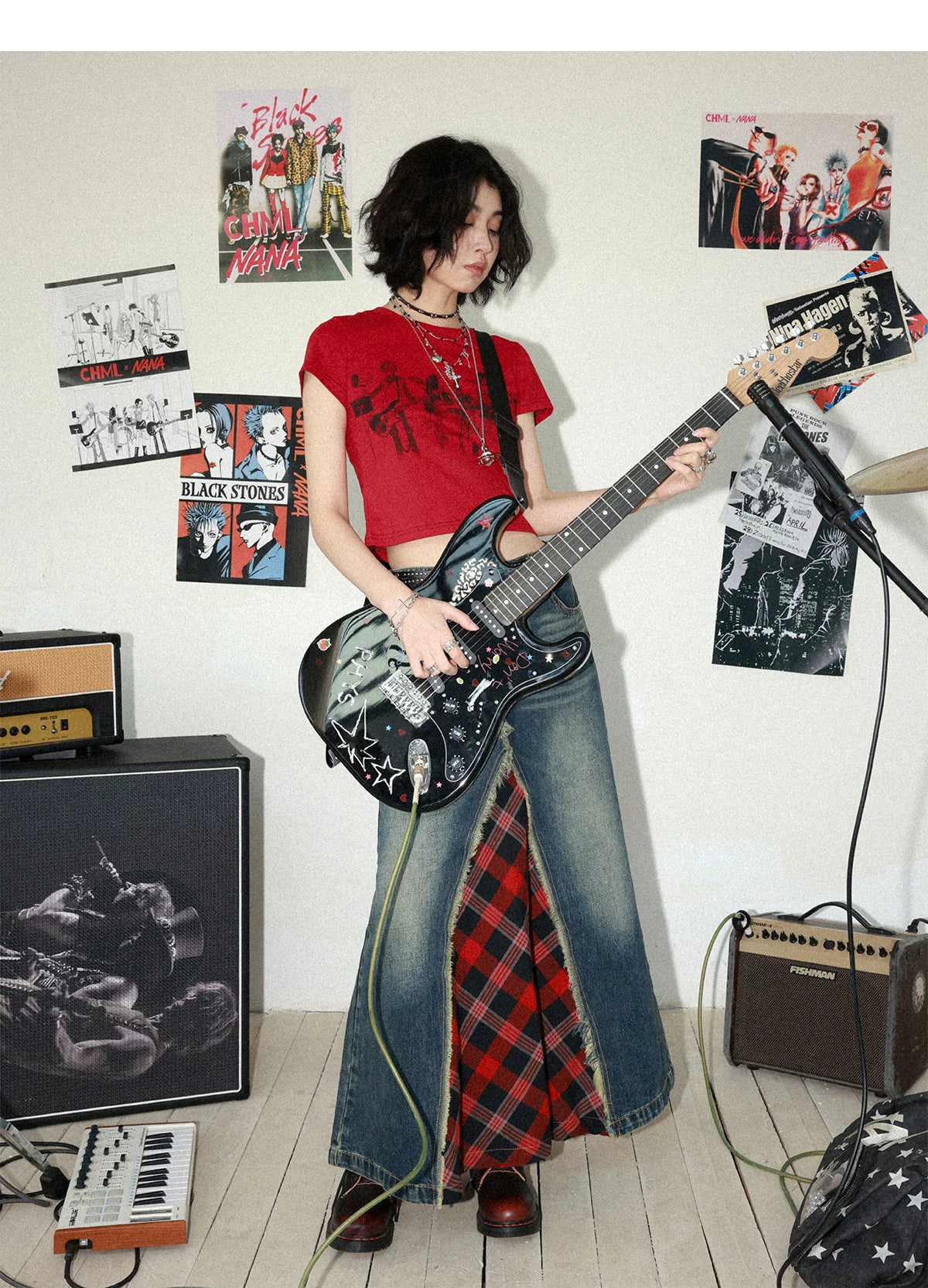 NANA Collaboration Vintage Graphic Fitted T-Shirt