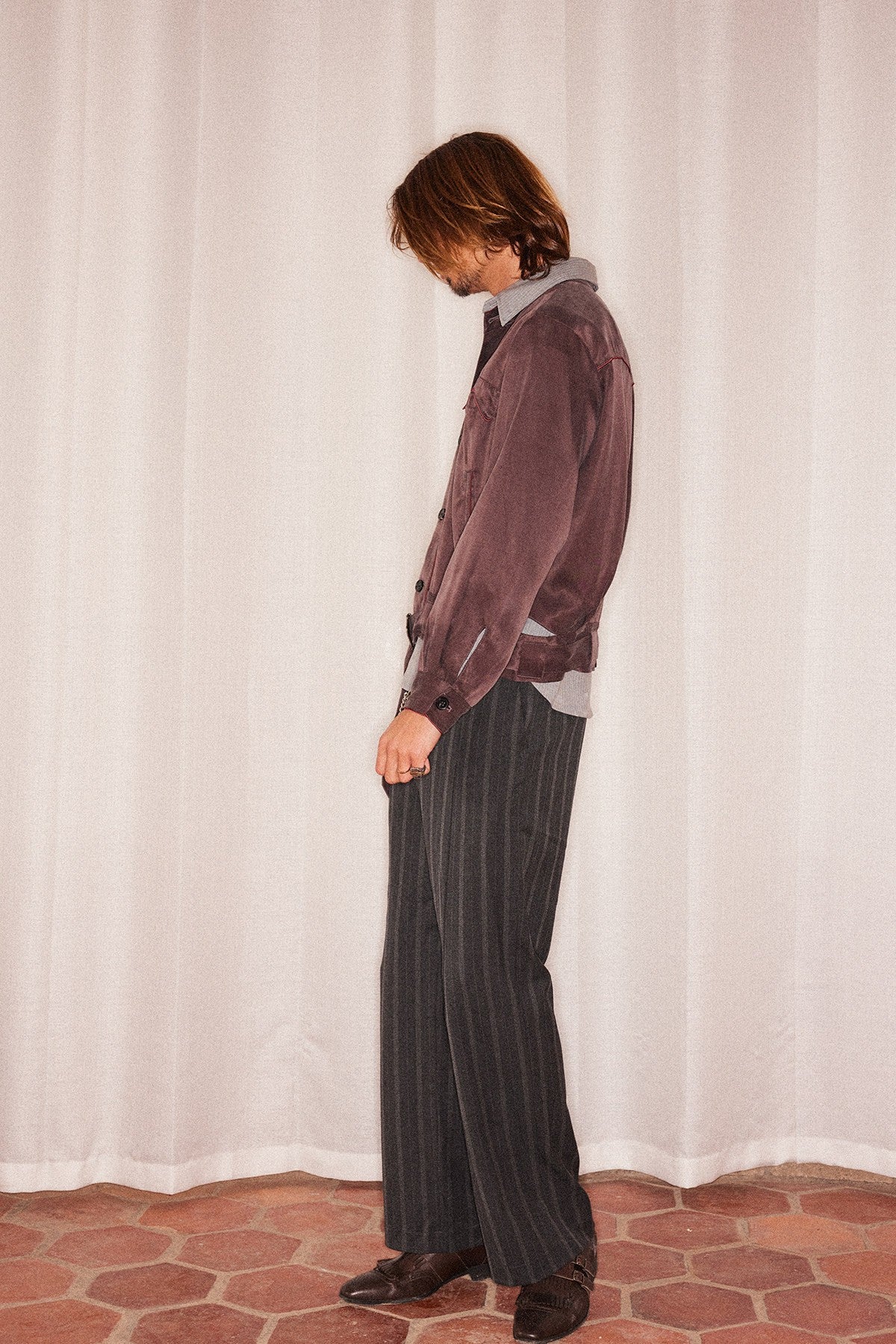 Belted Cupro Jacket