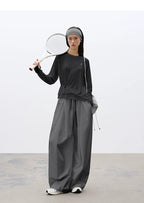 Loose Casual Asymmetrical Ruched T-Shirt