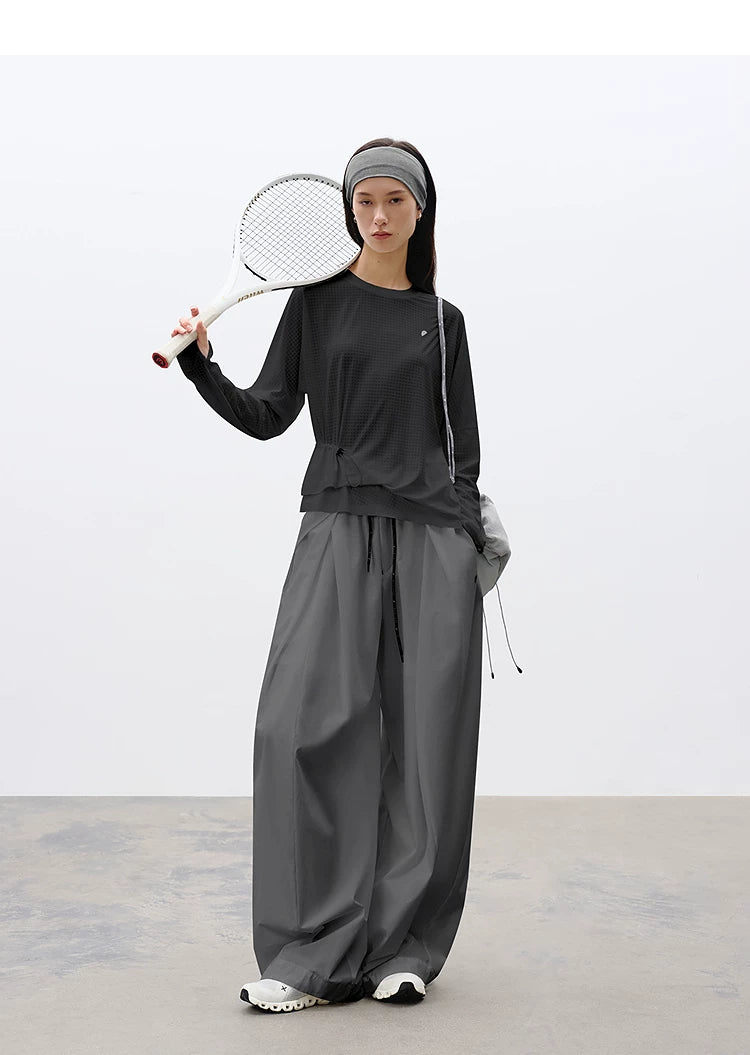 Loose Casual Asymmetrical Ruched T-Shirt