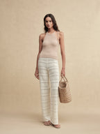 Timeless Capsule Wool-Blend Tie-Neck Knit Tank Top