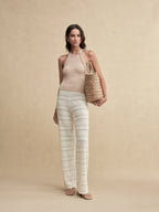Hemp Patterned Knit Pants