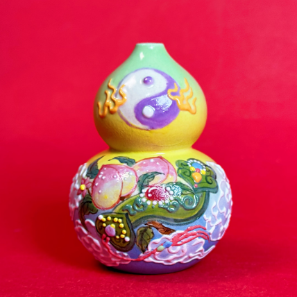 Eternal Cycle Jingdezhen Taoist Ceramic Gourd Incense Holde