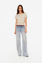 Classic Loose-Fit Asymmetric Shoulder Tee in Four Colors