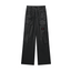 TENXTEN Dark Military Style Washed Multi-Pocket Flared Pants