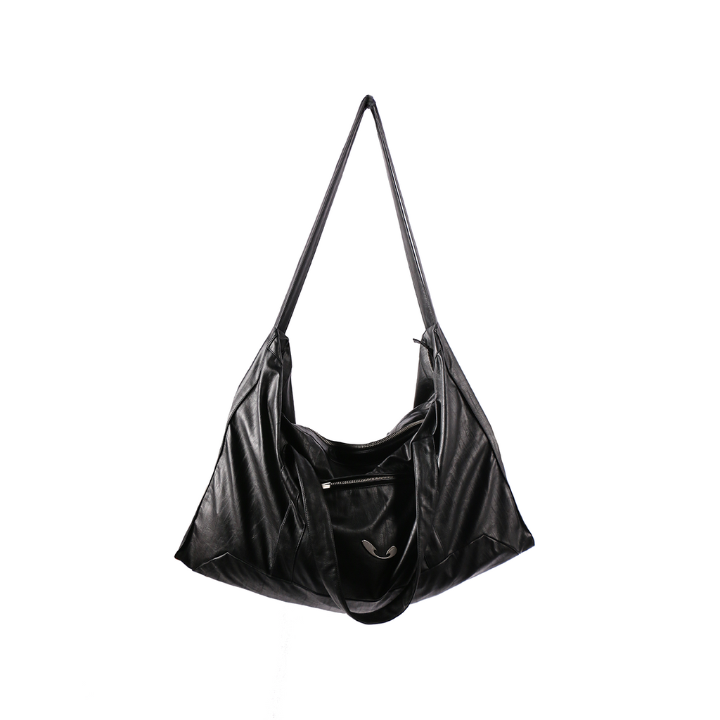 RELABEL Soft Leather Branded Metal Nameplate Multi-Functional Handbag, Shoulder Bag and Crossbody Bag