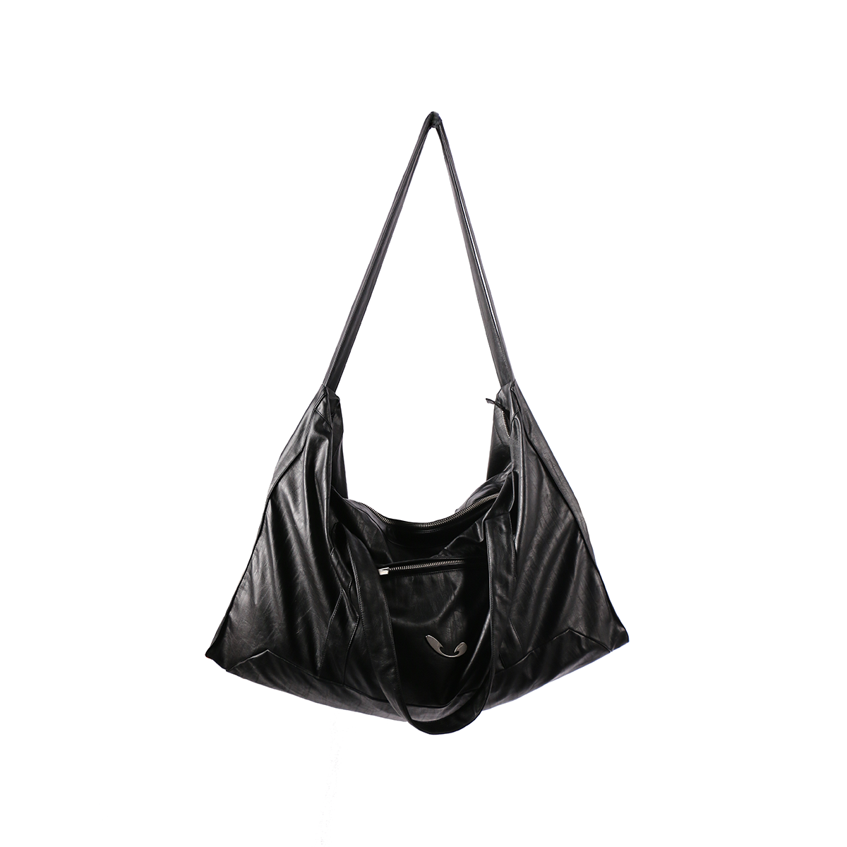 RELABEL Soft Leather Branded Metal Nameplate Multi-Functional Handbag, Shoulder Bag and Crossbody Bag