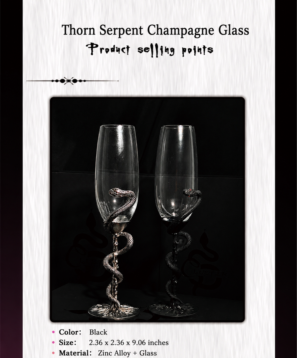 Thorn Serpent Champagne Glass