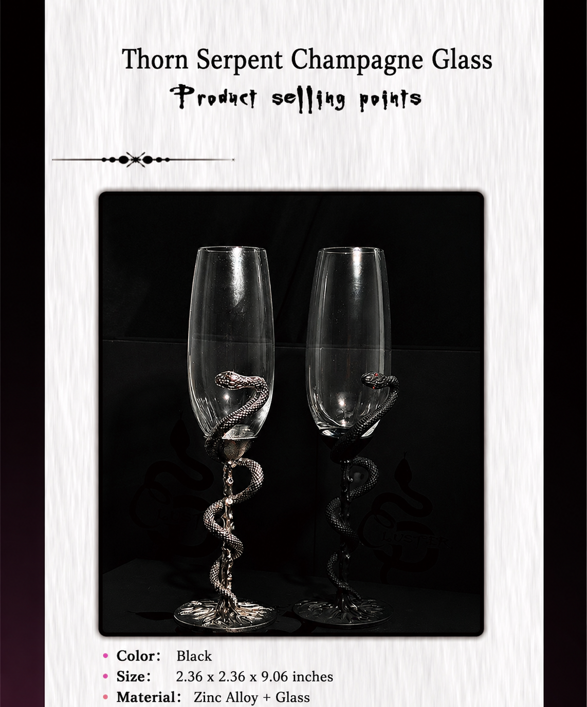 Thorn Serpent Champagne Glass