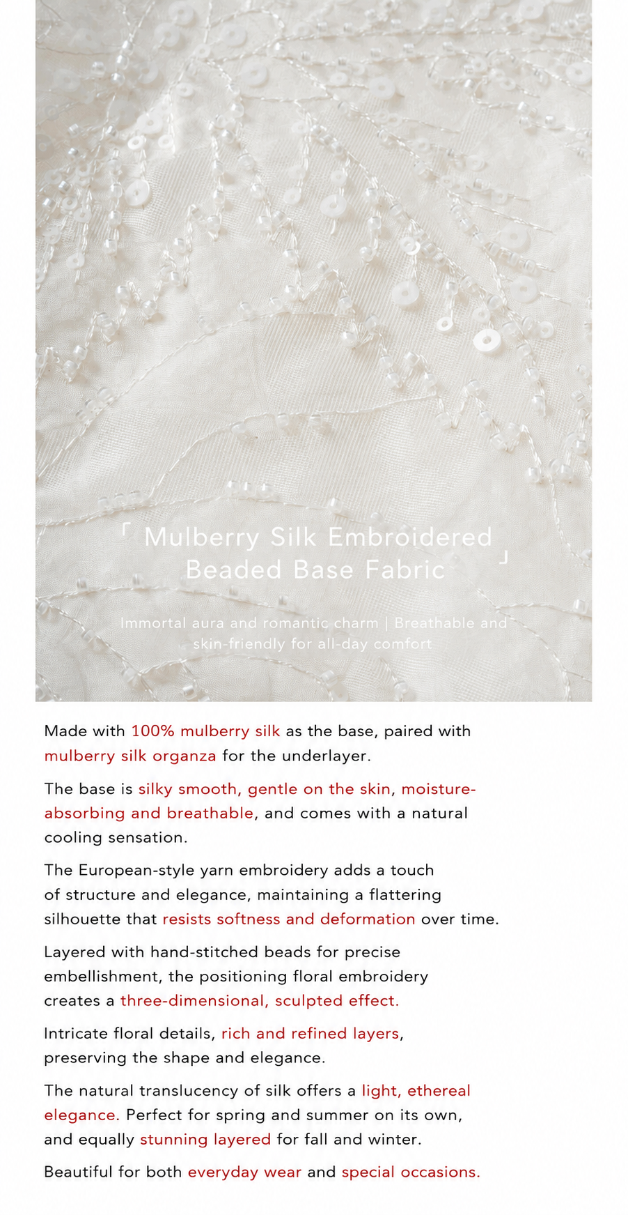 Mulberry Silk Embroidered Beaded Chinese-Style Vest