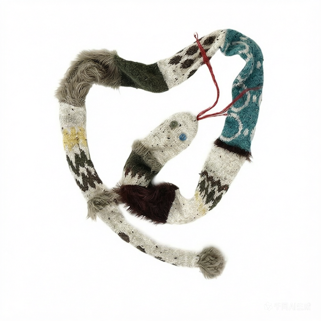 Cute Serpentine Snake Pattern Vintage Scarf – Versatile & Playful Accessory